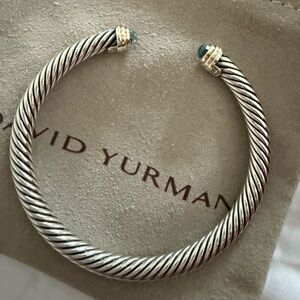 David Yurman Classic Cable Bracelet, Blue Topaz, 5mm, Authentic